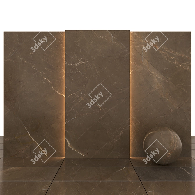 Pulpis Brown Marble Slabs & Tiles 3D model image 2