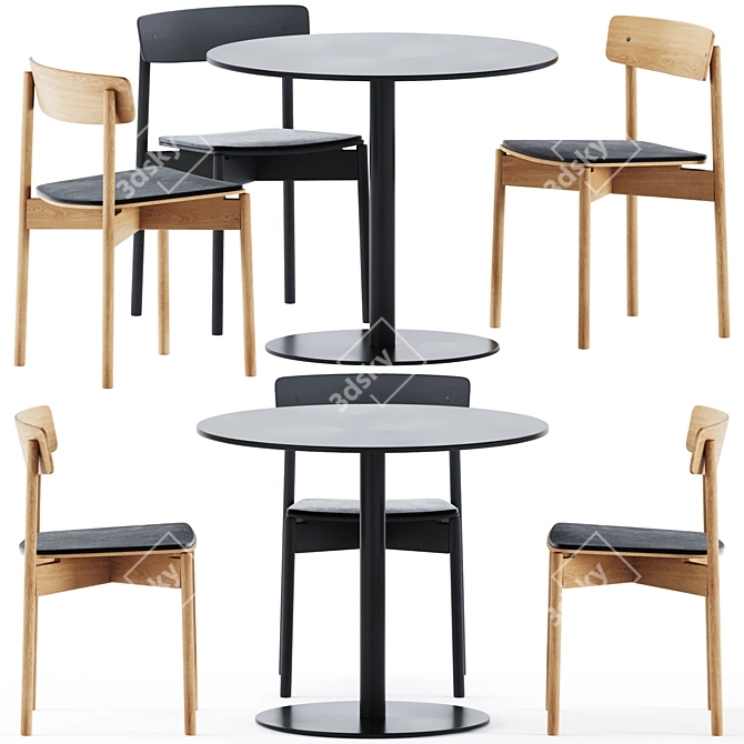 Sleek R-900 T-Table: Modern Design 3D model image 4