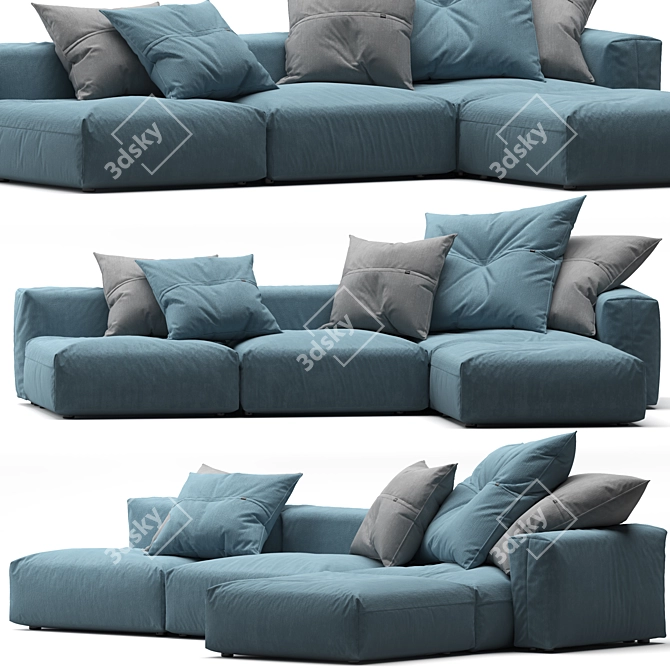 Vetsak Outdoor Grey Sofa 3D model image 1