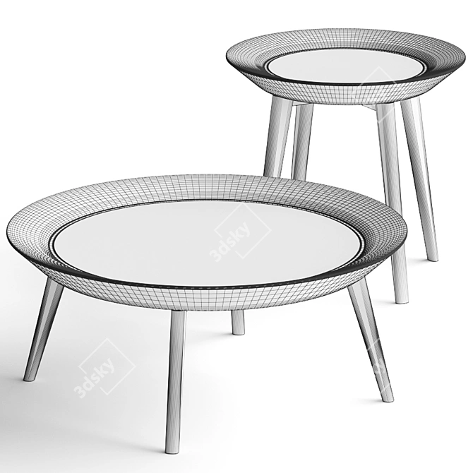 Modern Enne Iris Coffee Tables 3D model image 2