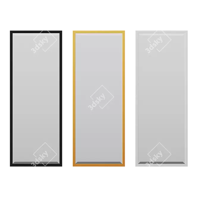 Modern Elegance: Layne Wall Mirror 3D model image 1