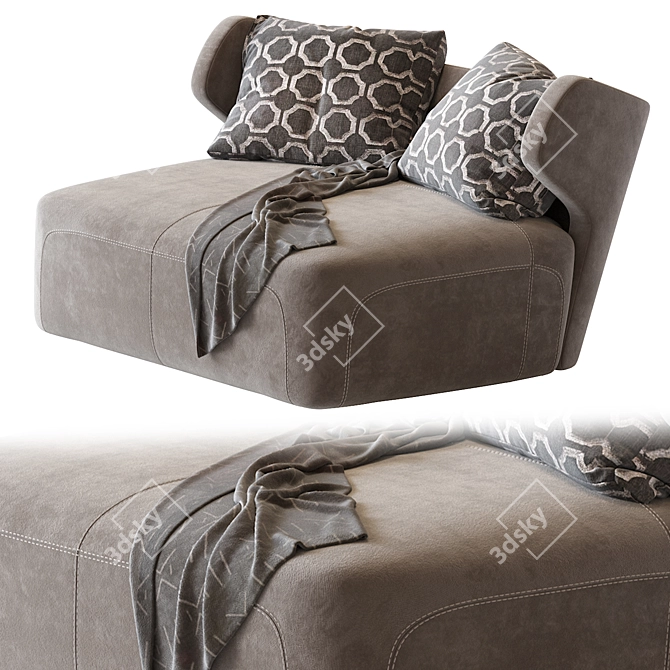 Luxurious DC 150 Chaise Longue Celebrates Comfort 3D model image 2