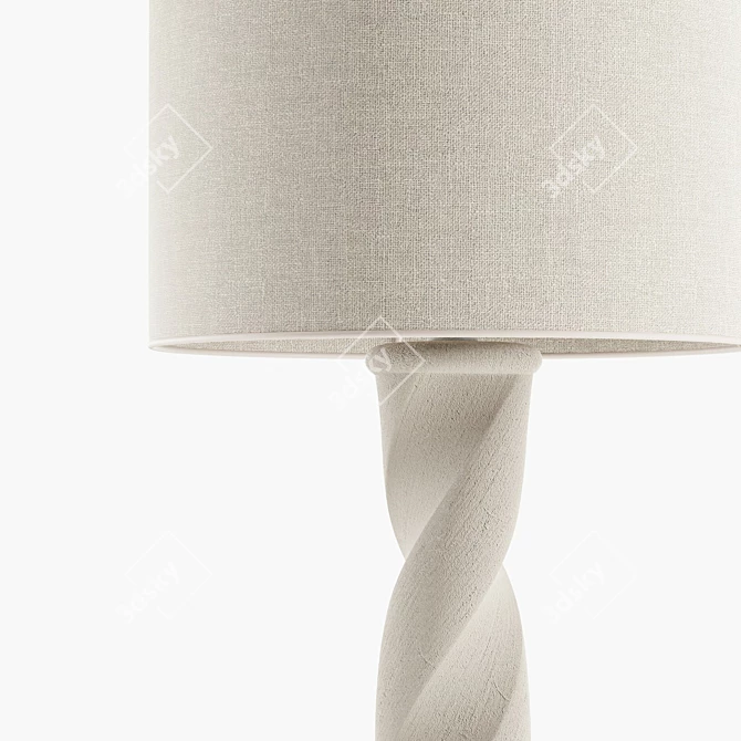 Elegant Twist Floor Lamp 3D model image 2