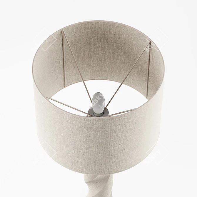 Elegant Twist Floor Lamp 3D model image 4