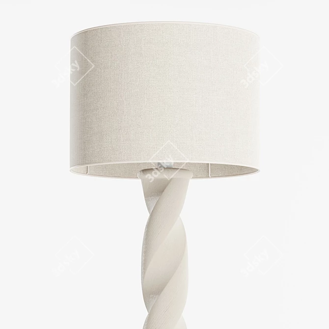 Elegant Twist Floor Lamp 3D model image 5