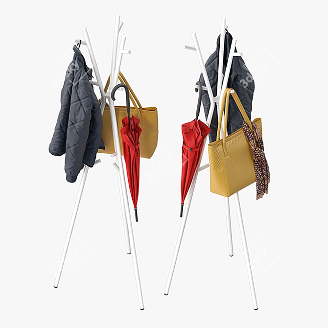 Elegant Ekrar Coat Stand: Stylish and Functional 3D model image 2