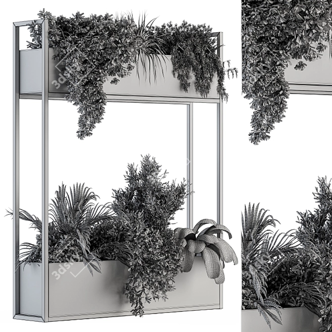 Green Oasis: Indoor Plant Box Stand 3D model image 6