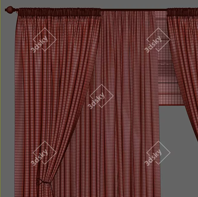 Elegant Drapery 865 3D model image 3