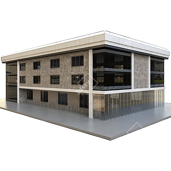 Low Poly House Building Kit 3D model image 3