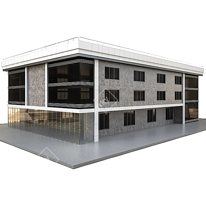 Low Poly House Building Kit 3D model image 4