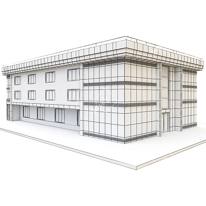 Low Poly House Building Kit 3D model image 7