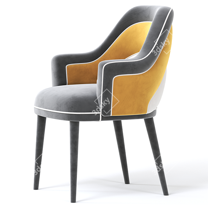 Modern Charisse Dining Chair 3D model image 3