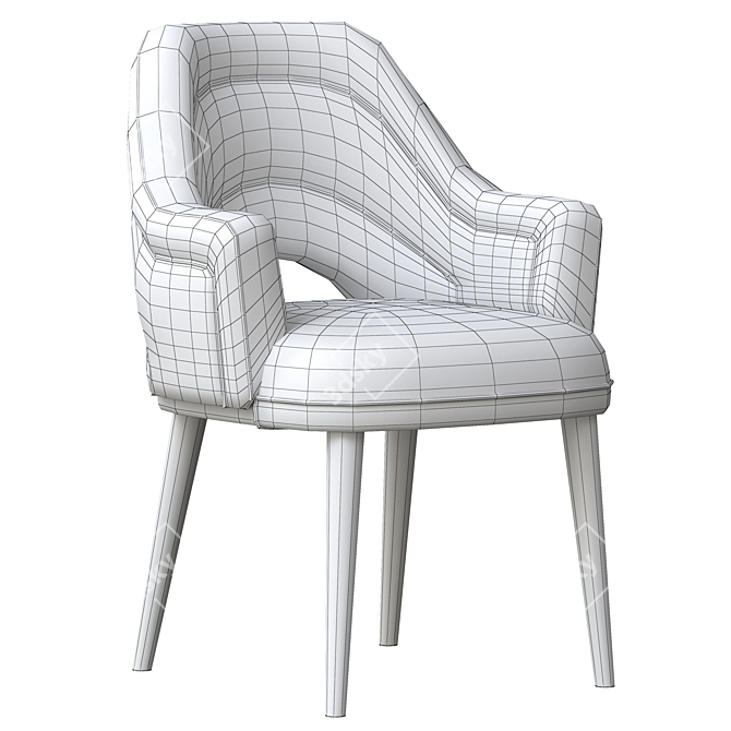 Modern Charisse Dining Chair 3D model image 5