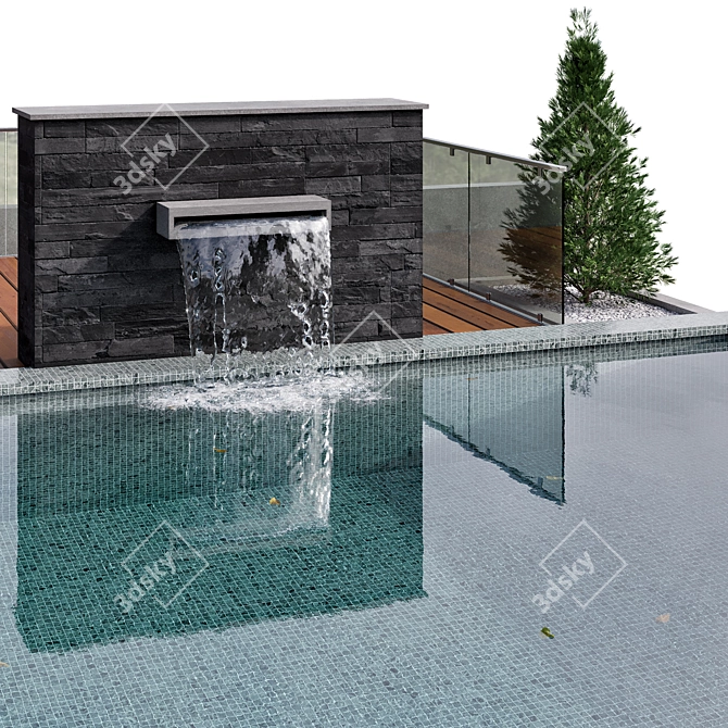 14m2 Pool - 3D Model for V-Ray and Corona 3D model image 3