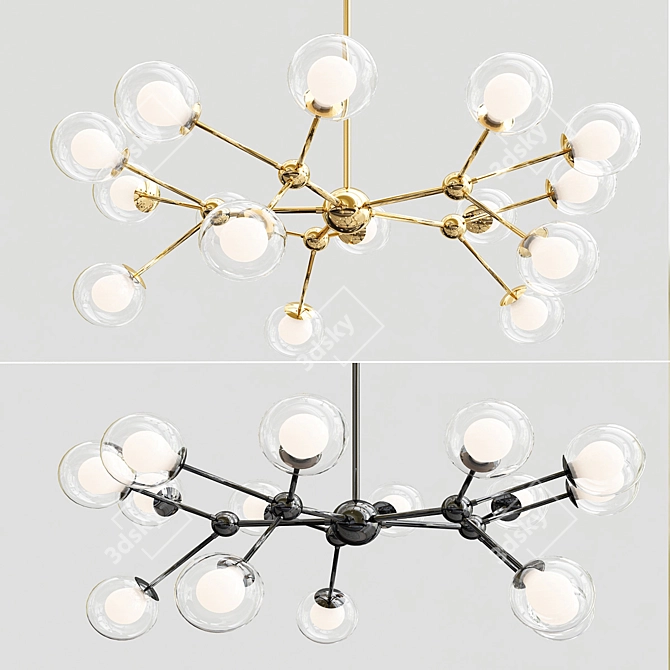 Elegant Kaver Shot Chandelier 3D model image 4