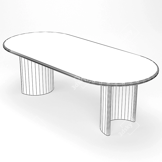 Modern Paden Dining Table Set 3D model image 6