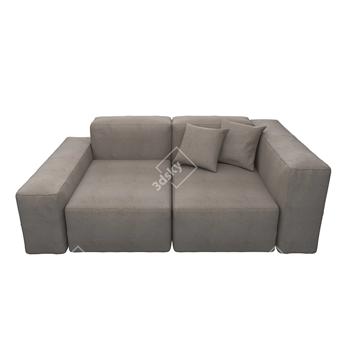 NEOWALL Sofa: Modern Elegance in Gray 3D model image 2