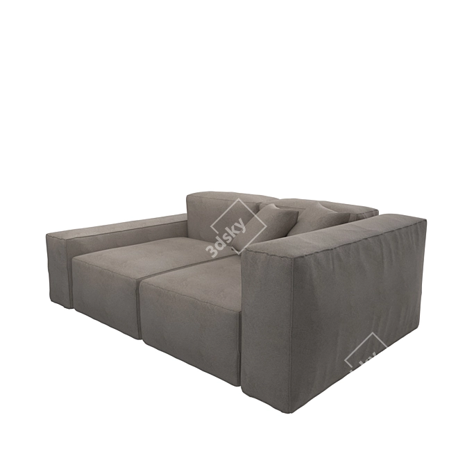 NEOWALL Sofa: Modern Elegance in Gray 3D model image 3