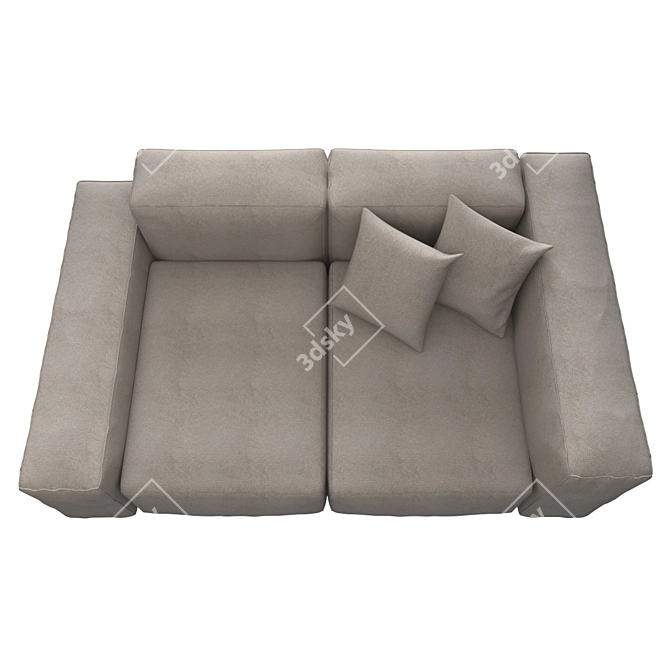 NEOWALL Sofa: Modern Elegance in Gray 3D model image 4