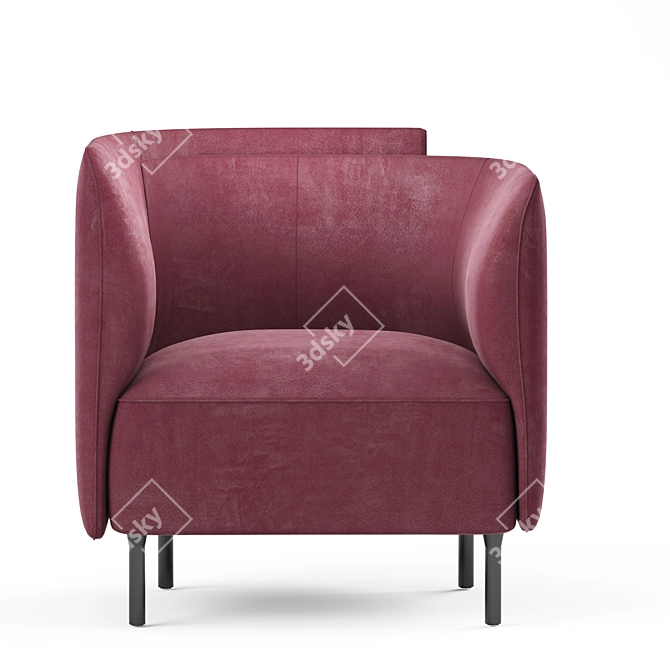 Elegant Hemicycle Armchair 3D model image 3