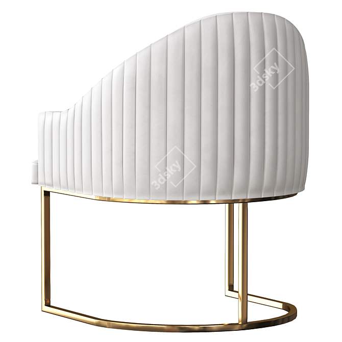 Elegant Isabel Dining Armchair 3D model image 4