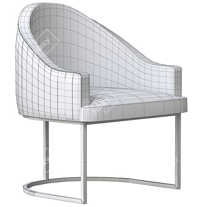 Elegant Isabel Dining Armchair 3D model image 5