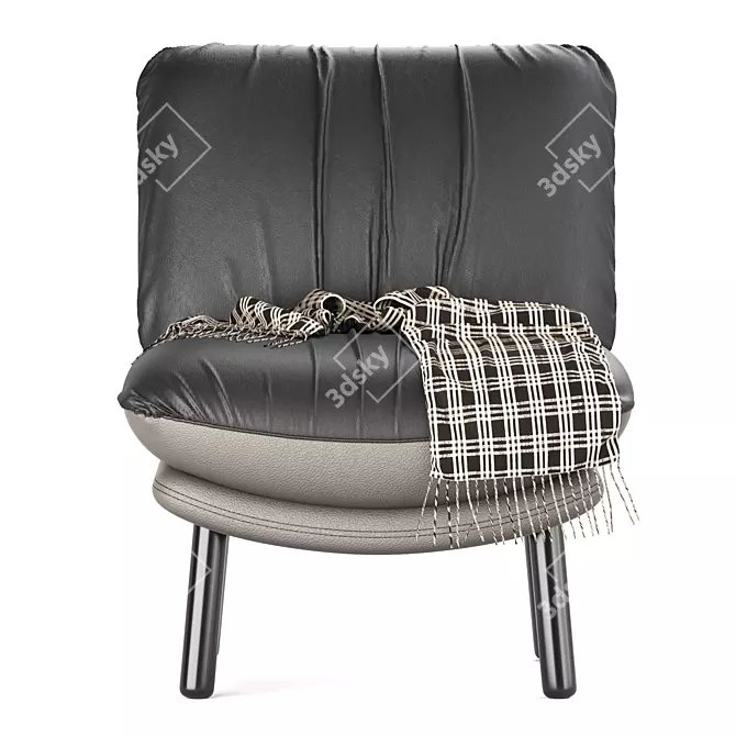 Zuiver Vintage Brown Accent Chair 3D model image 3