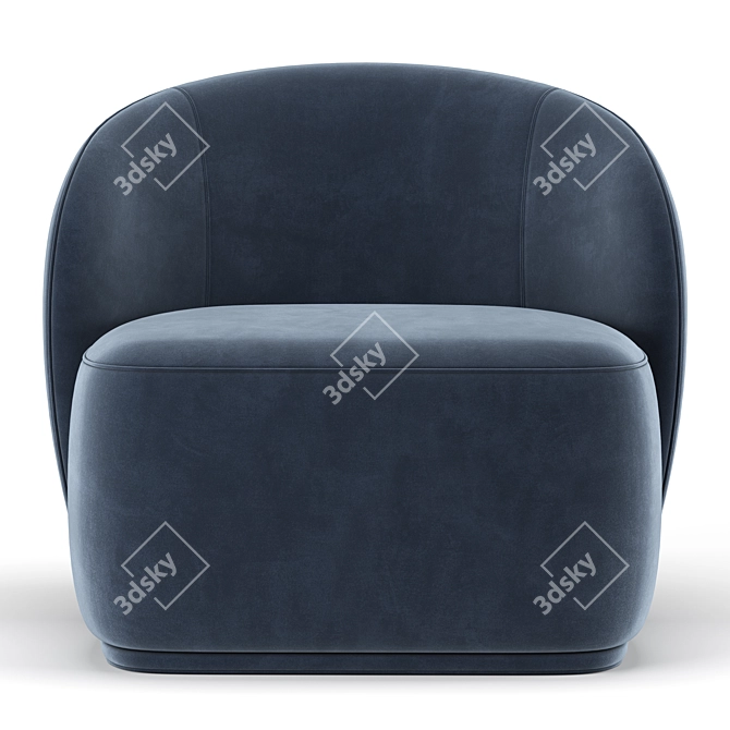 Title: Elegant Pipe Lounge Chair 3D model image 3