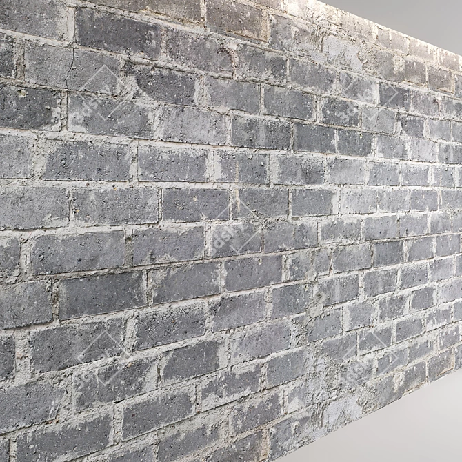 High-Quality Block Wall Set 3D model image 2