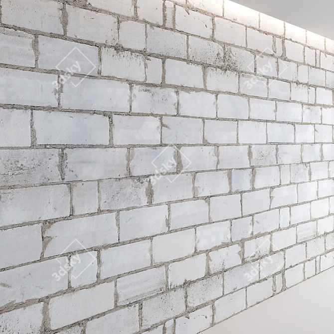 High-Quality Block Wall Set 3D model image 3