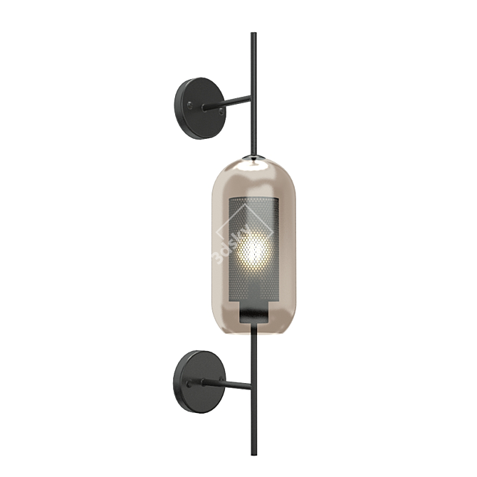 Modern New York Cylinder Wall Light 3D model image 2