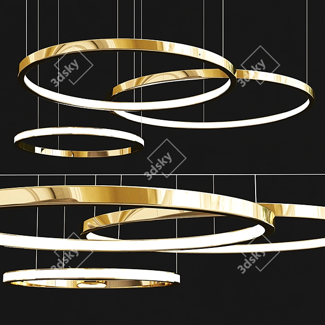 Elegant Lahti Chandelier: Timeless Design 3D model image 1