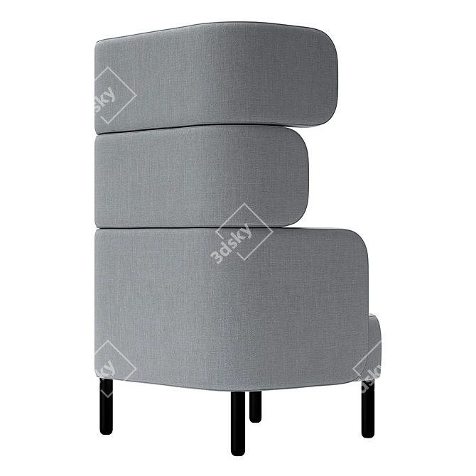 Sophisticated Comfort, Elevated Style: Story High-Back Easy Chair 3D model image 3