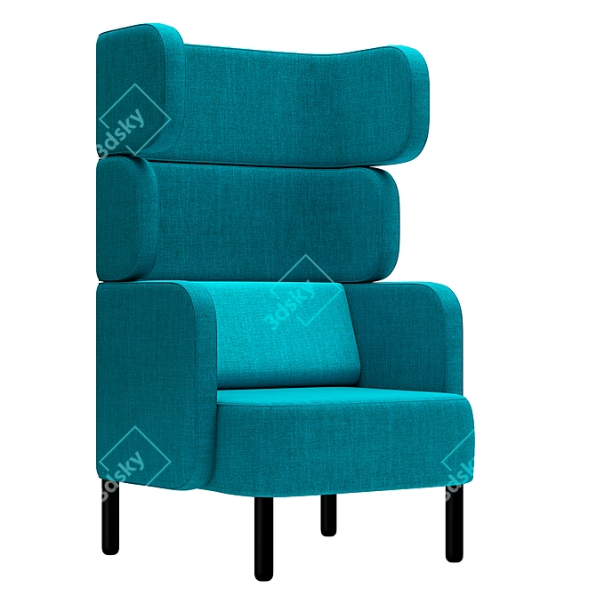 Sophisticated Comfort, Elevated Style: Story High-Back Easy Chair 3D model image 4