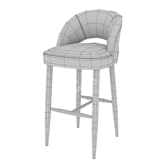 Acorus Upholstered Bar Chair - Stylish and Comfortable 3D model image 3