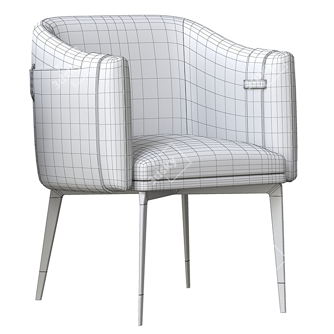 Elegant Carter Dining Armchair 3D model image 5