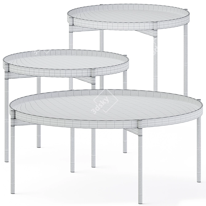 Sleek Scandi Salto Coffee Tables 3D model image 3