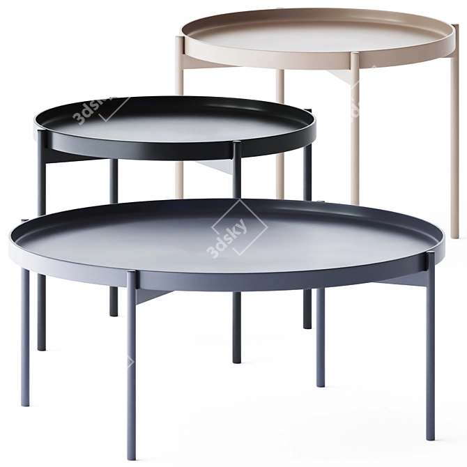 Sleek Scandi Salto Coffee Tables 3D model image 4