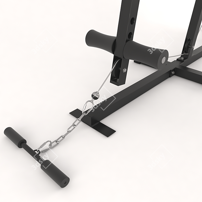 Dual Arm Fitness Trainer: Push/Pull Combo 3D model image 3