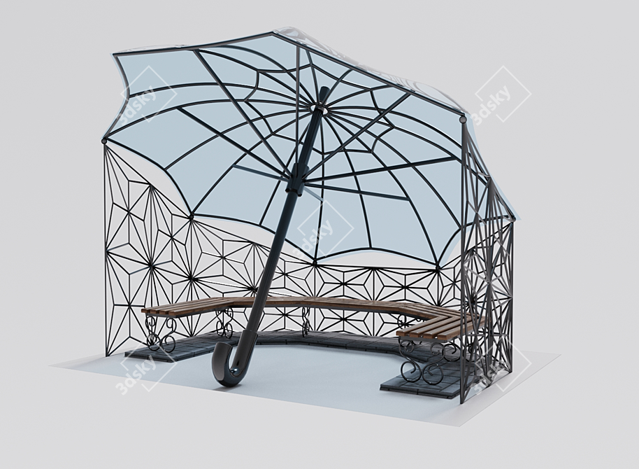 Stylish Park Canopy 3D model image 4