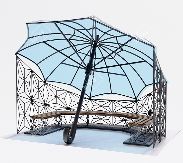 Stylish Park Canopy 3D model image 6