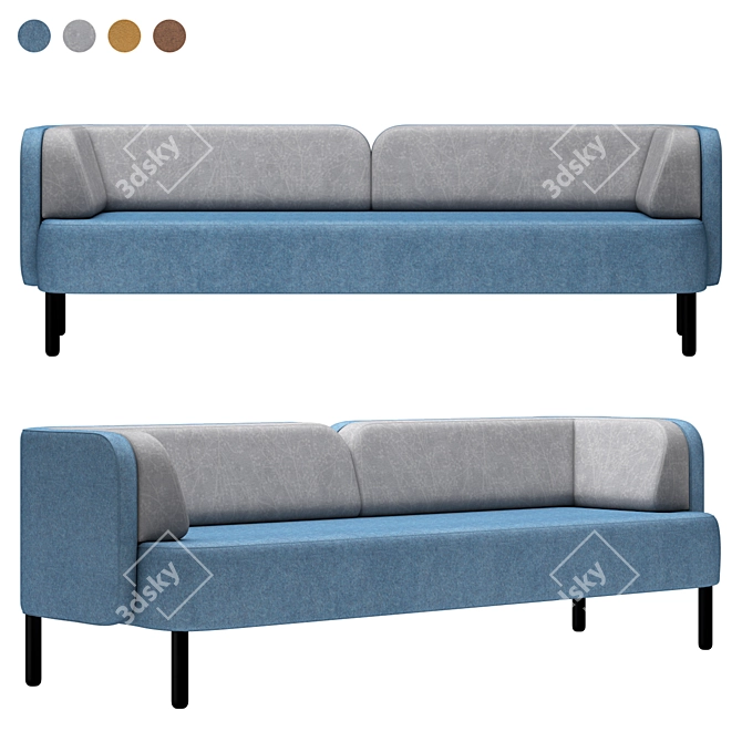 Sophisticated Jonas Ihreborn Story Sofa 3D model image 4