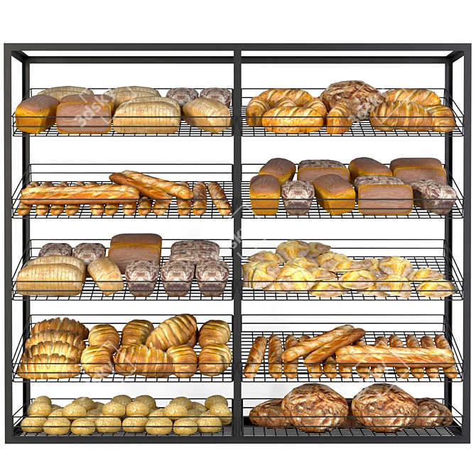 Freshly Baked Bakery Delights 3D model image 1