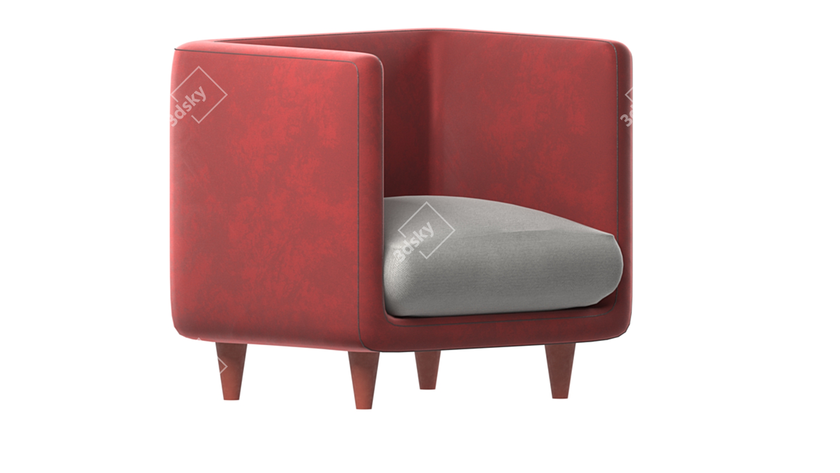 Cozy Elegance: Tolbin Armchair 3D model image 4