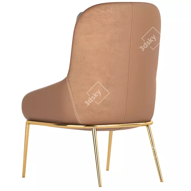 Nordic Elegance Accent Chair 3D model image 1