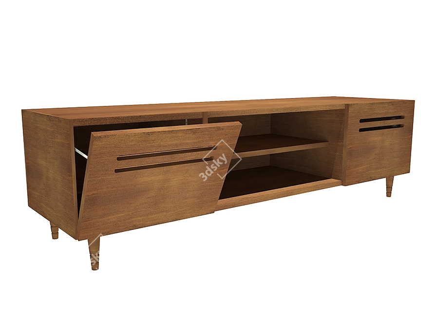 Sleek Modern TV Stand 3D model image 1