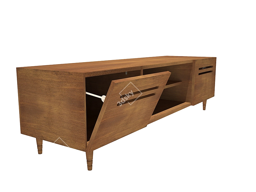 Sleek Modern TV Stand 3D model image 2