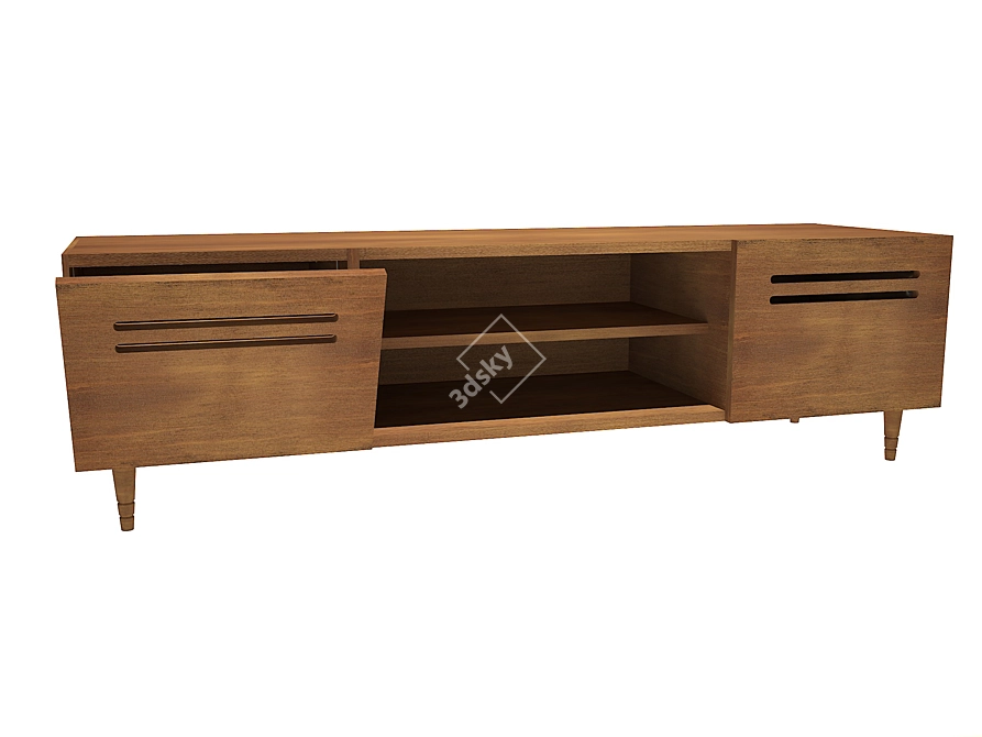 Sleek Modern TV Stand 3D model image 3