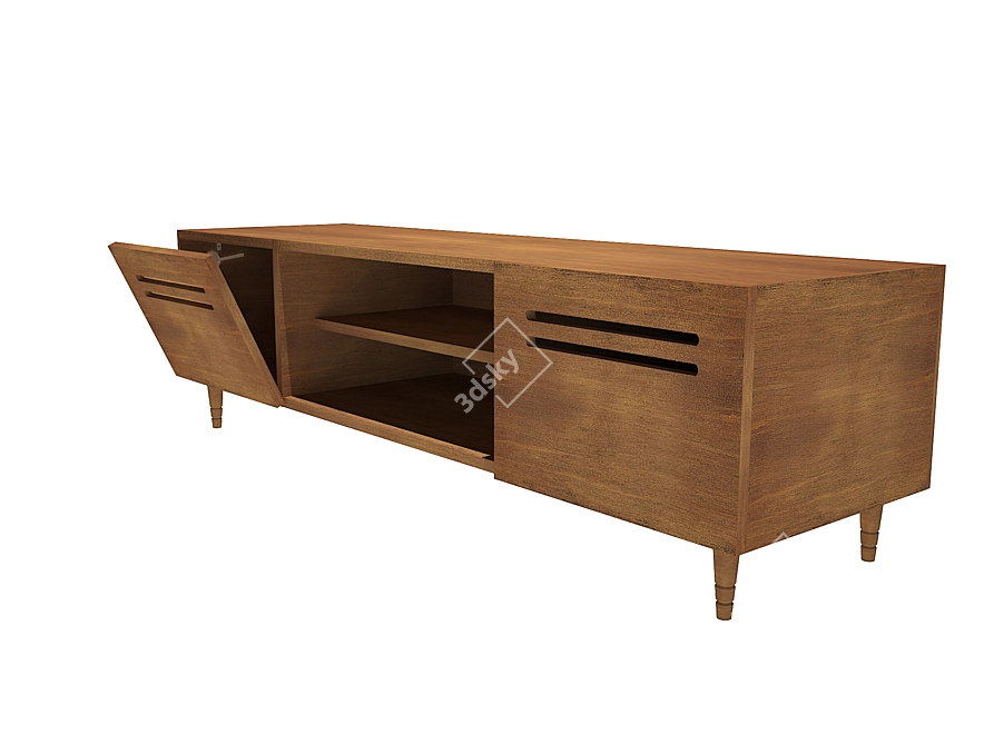 Sleek Modern TV Stand 3D model image 4