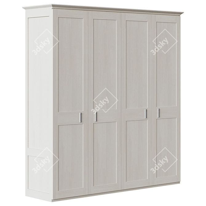 Alcira 4-Door Wardrobe: Modern Spanish Design 3D model image 5